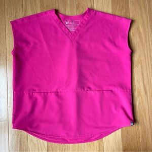 Figs Oversized Shocking Pink Scrub Top XXS
